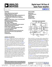 SSM2519 datasheet pdf Analog Devices