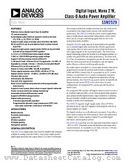 SSM2529 datasheet pdf Analog Devices