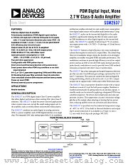 SSM2537 datasheet pdf Analog Devices