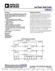 SSM2604 datasheet pdf Analog Devices