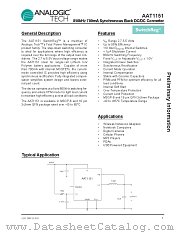AAT1151 datasheet pdf ANALOGIC TECH
