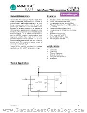 AAT3532 datasheet pdf ANALOGIC TECH