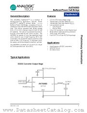 AAT4900 datasheet pdf ANALOGIC TECH