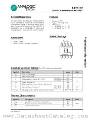 AAT8107 datasheet pdf ANALOGIC TECH