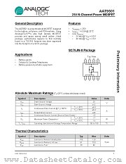 AAT9501 datasheet pdf ANALOGIC TECH