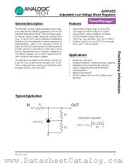 AHK432 datasheet pdf ANALOGIC TECH