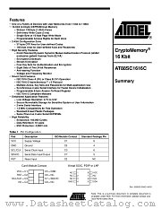 AT88SC1616C datasheet pdf Atmel