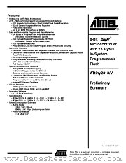 ATTINY2313 datasheet pdf Atmel