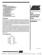AT89C2051 datasheet pdf Atmel