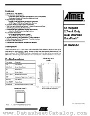 AT45DB642 datasheet pdf Atmel