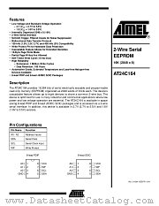 AT24C164 datasheet pdf Atmel