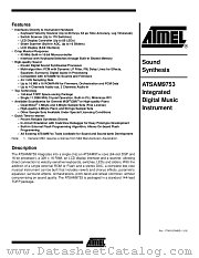 ATSAM9753 datasheet pdf Atmel