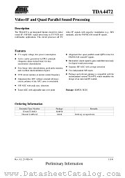 TDA4472 datasheet pdf Atmel
