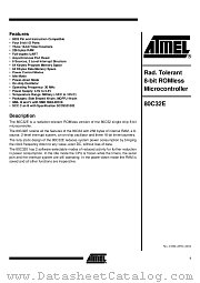 80C32E datasheet pdf Atmel