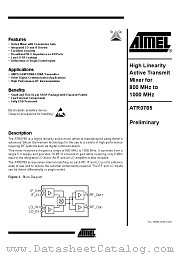 ATR0785 datasheet pdf Atmel