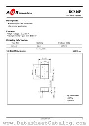 BC846F datasheet pdf AUK Corp