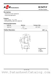 BC847UF datasheet pdf AUK Corp