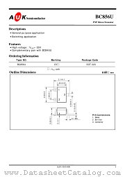 BC856U datasheet pdf AUK Corp