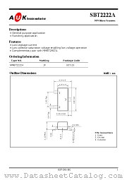 SBT2222A datasheet pdf AUK Corp