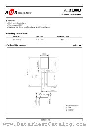 STD13003 datasheet pdf AUK Corp