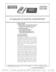 ADC85C datasheet pdf Burr Brown