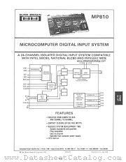 MP810 datasheet pdf Burr Brown