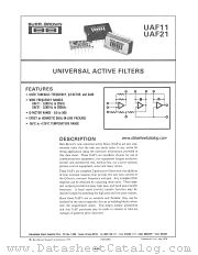 UAF21 datasheet pdf Burr Brown