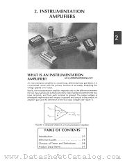 Instrumentation Amplifiers datasheet pdf Burr Brown
