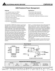 CMPWR160SAR datasheet pdf California Micro Devices Corp