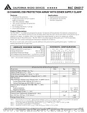 PACDN017 datasheet pdf California Micro Devices Corp