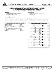 PACGAME-1QT datasheet pdf California Micro Devices Corp