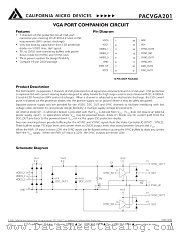 PACVGA201Q datasheet pdf California Micro Devices Corp