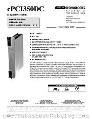 CPCI350DC datasheet pdf C&D Technologies