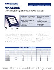 VKA60MS12 datasheet pdf C&D Technologies