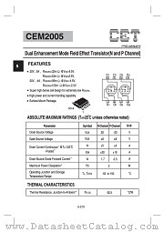 CEM2005 datasheet pdf Chino-Excel Technology