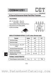 CEM4412S1 datasheet pdf Chino-Excel Technology
