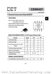 CEM9407 datasheet pdf Chino-Excel Technology