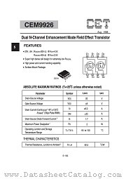 CEM9926 datasheet pdf Chino-Excel Technology