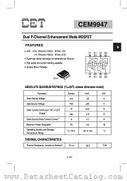 CEM9947 datasheet pdf Chino-Excel Technology