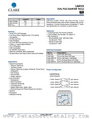 LAA125S datasheet pdf Clare Inc
