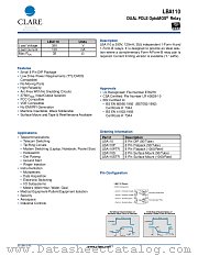 LBA110 datasheet pdf Clare Inc