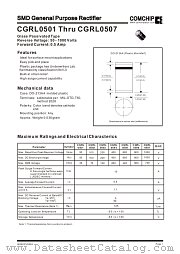 CGRL0501 datasheet pdf Comchip Technology