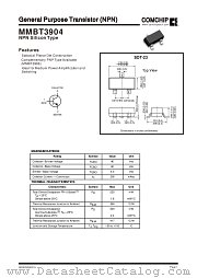 MMBT3904 datasheet pdf Comchip Technology
