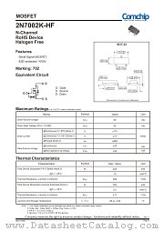2N7002K-HF datasheet pdf Comchip Technology