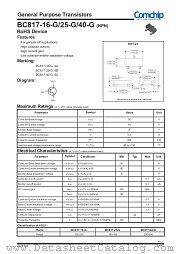 BC817-16-G datasheet pdf Comchip Technology