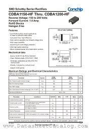 CDBA1150-HF datasheet pdf Comchip Technology