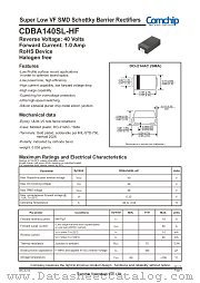 CDBA140SL-HF datasheet pdf Comchip Technology