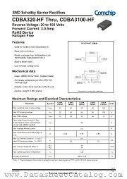 CDBA320-HF datasheet pdf Comchip Technology