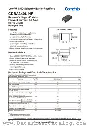 CDBA340L-HF datasheet pdf Comchip Technology