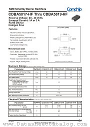 CDBA5817-HF datasheet pdf Comchip Technology